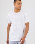 BRAD 100% Saf Keten Beyaz Tişört