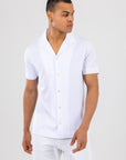 SAMUEL Mısır Pamuklu Apaş Yaka Beyaz Gömlek