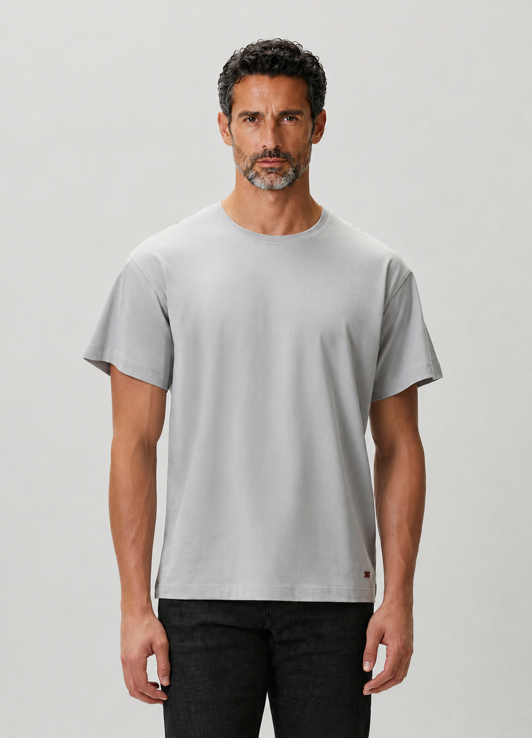 Mısır Pamuklu Gentlesoft™ Kumaş Oversize Kalıp Bisiklet Yaka Tişört