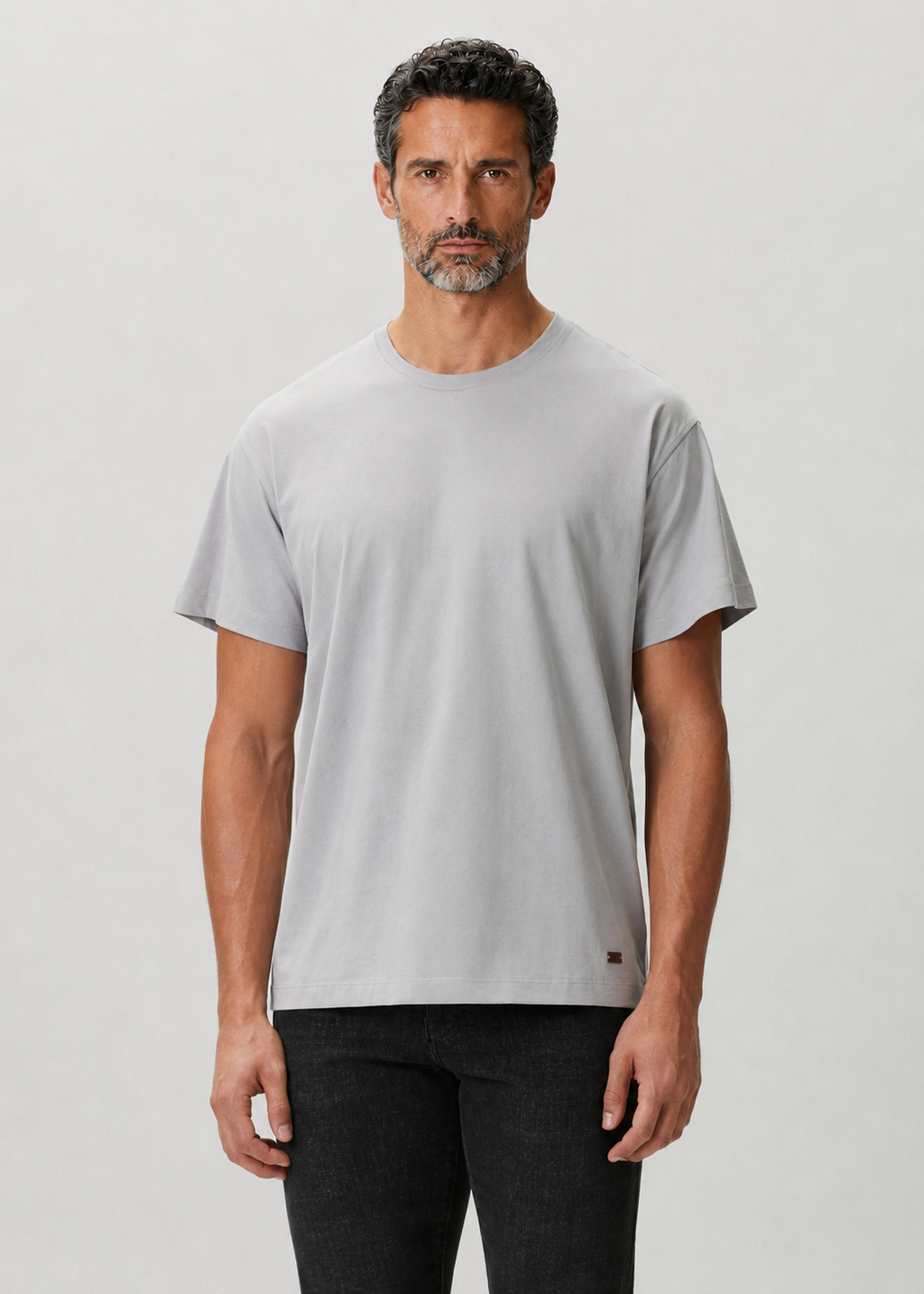 Mısır Pamuklu Gentlesoft™ Kumaş Oversize Kalıp Bisiklet Yaka Tişört