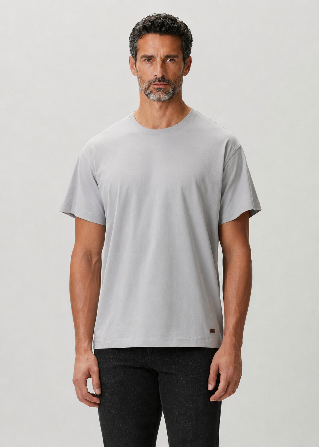 Mısır Pamuklu Gentlesoft™ Kumaş Oversize Kalıp Bisiklet Yaka Tişört
