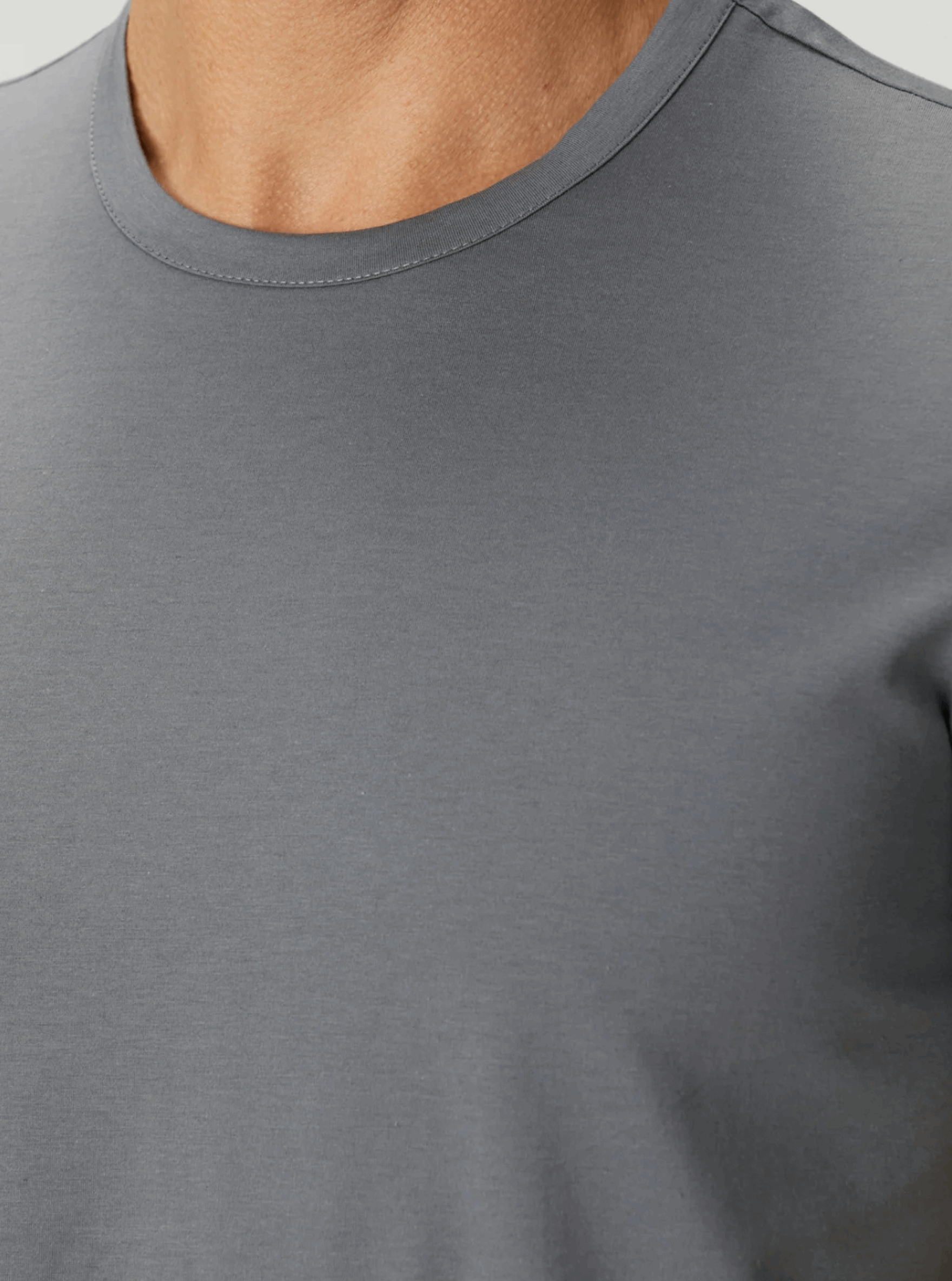 TOM Mısır Pamuklu Uzun Kollu Gri T-shirt