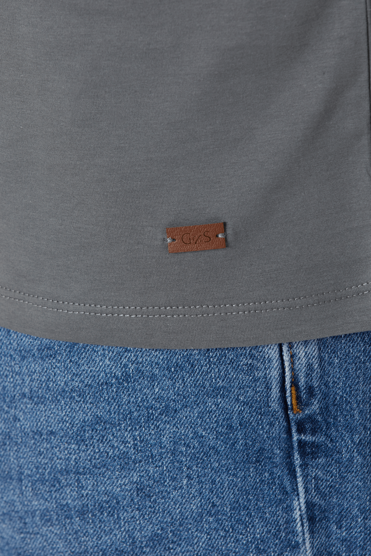 TOM Mısır Pamuklu Uzun Kollu Gri T-shirt