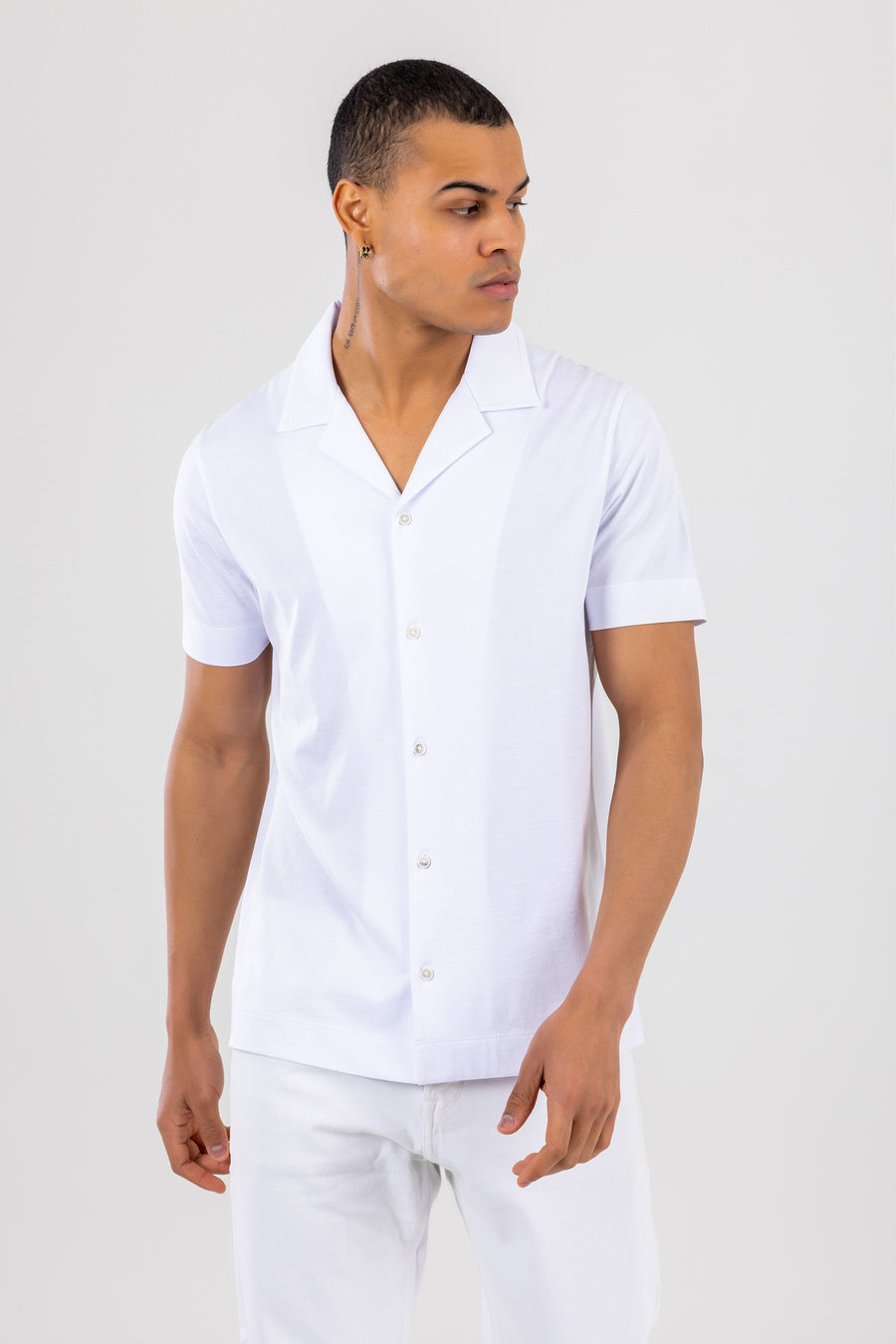 Mısır Pamuğu Apaş Yaka Gömlek