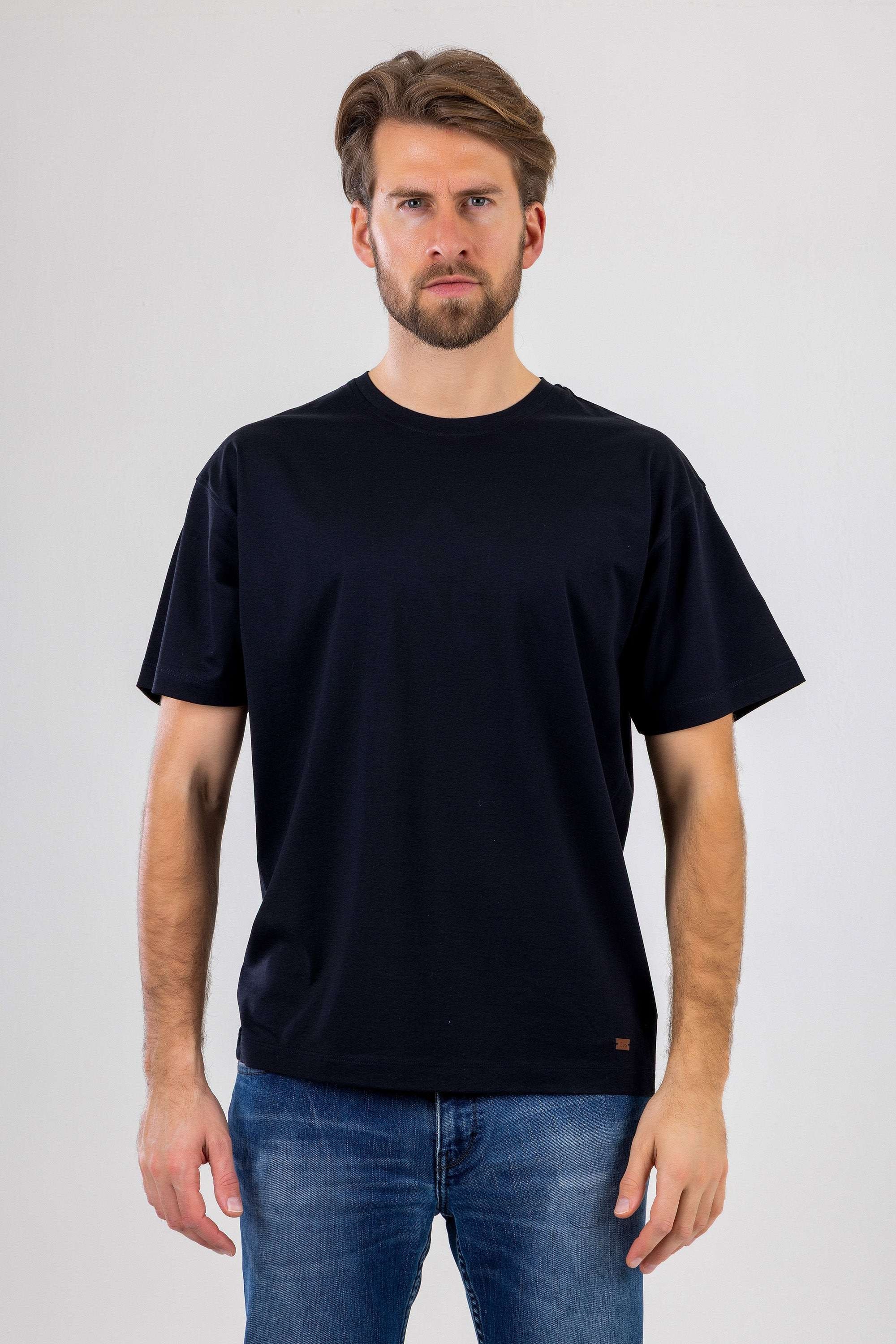 ROBERT Oversized Mısır Pamuklu Siyah Tişört