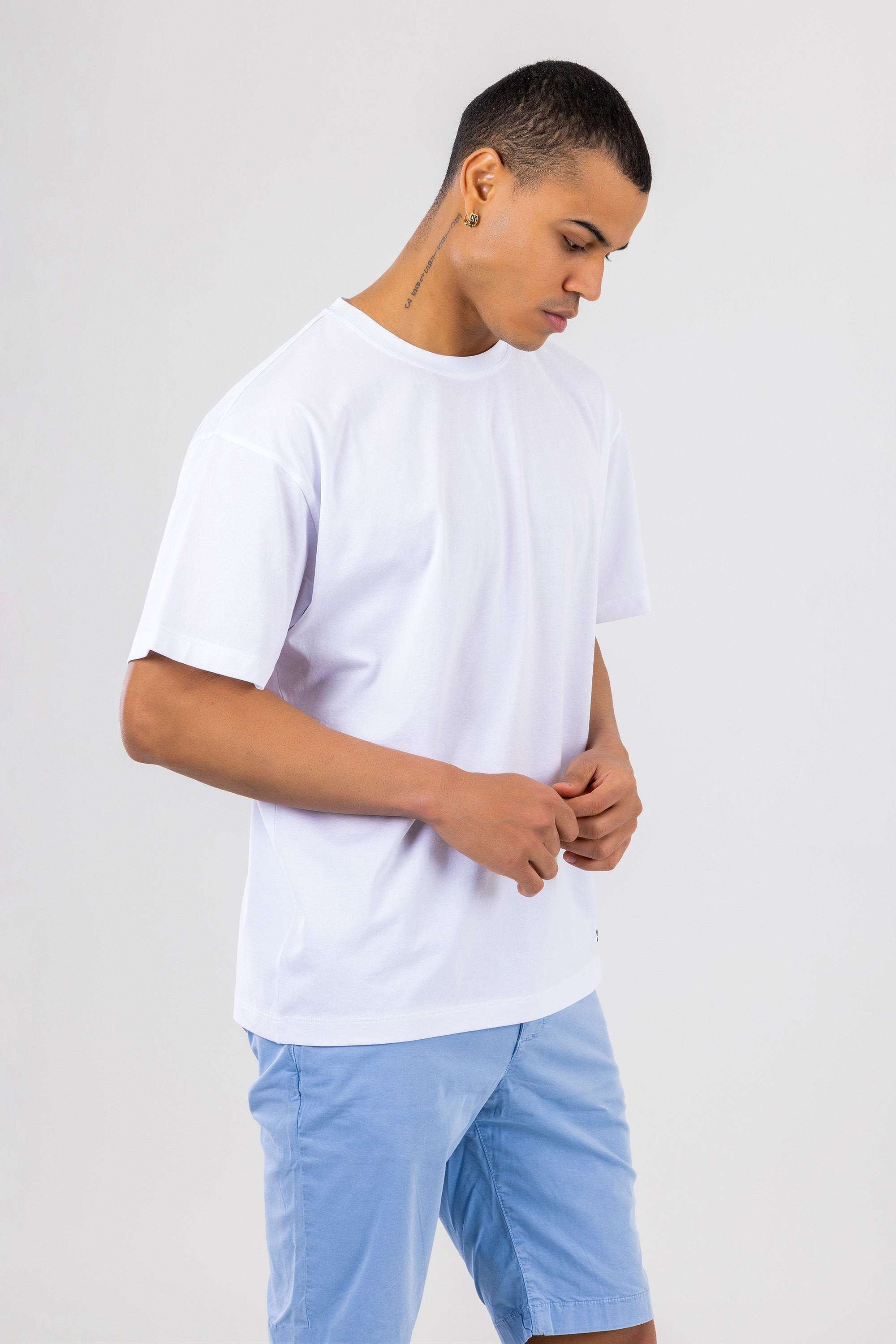 ROBERT Oversized Mısır Pamuklu Beyaz Tişört