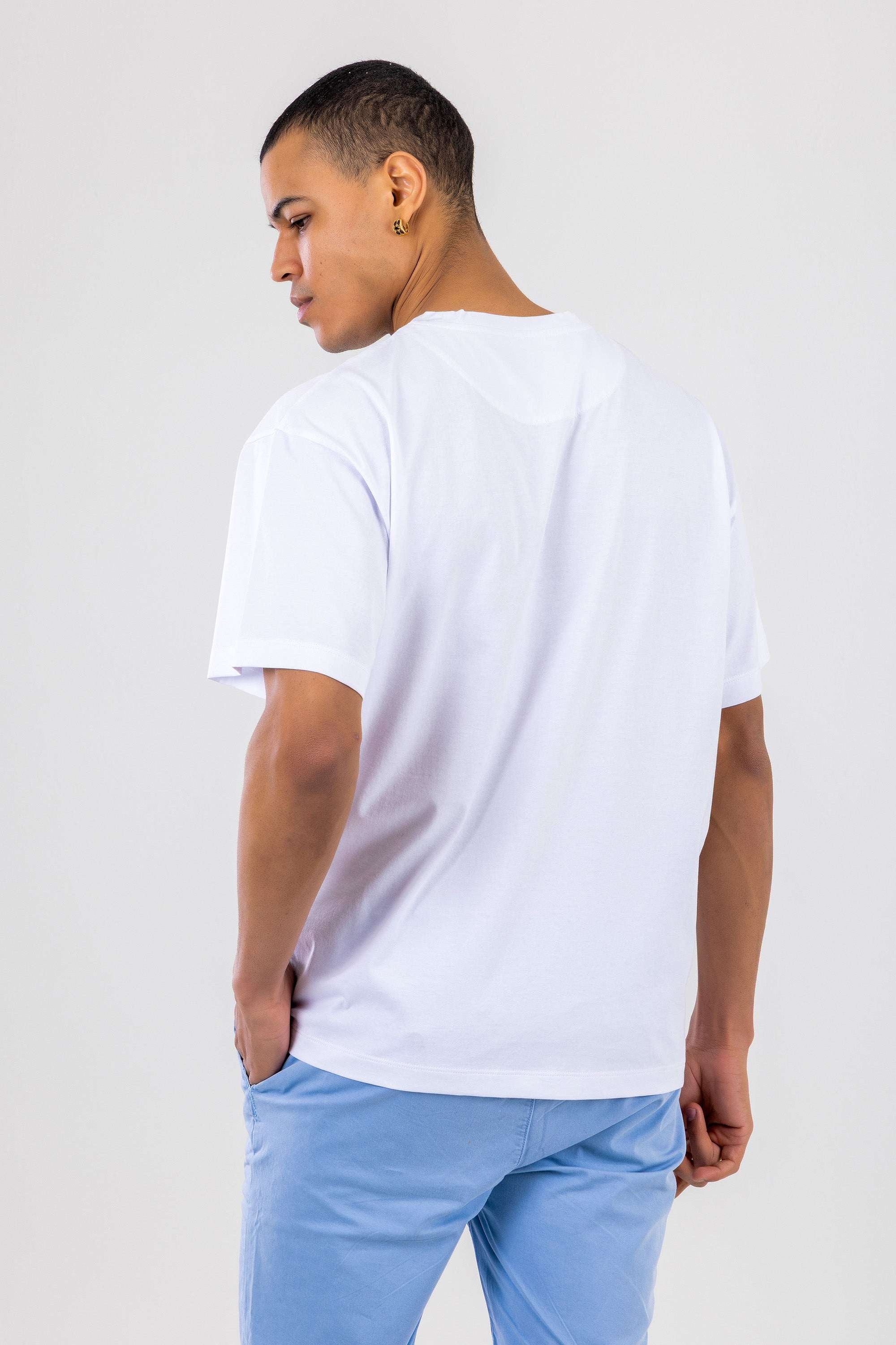 ROBERT Oversized Mısır Pamuklu Beyaz Tişört