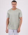 BRAD 100% Saf Keten Açık Yeşil Tişört