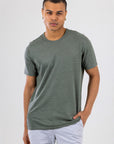 BRAD 100% Saf Keten Koyu Yeşil Tişört
