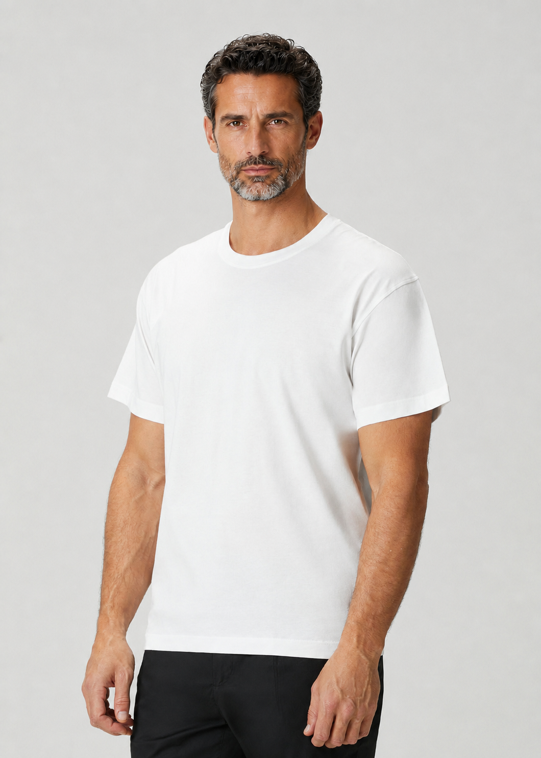 Mısır Pamuklu Gentlesoft™  Kumaş Oversize Kalıp Bisiklet Yaka Tişört