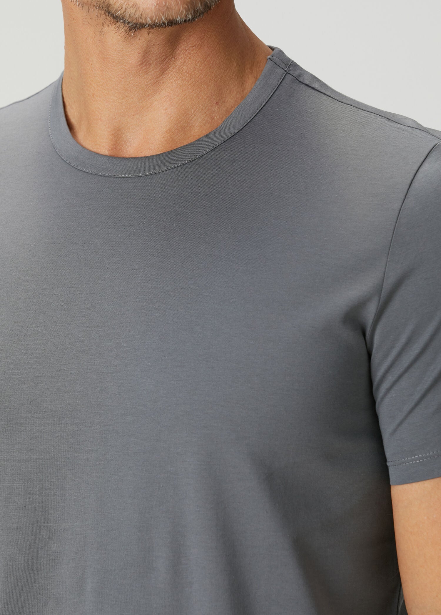 Mısır Pamuklu Gentlesoft™ Kumaş Regular Kalıp Bisiklet Yaka Tişört