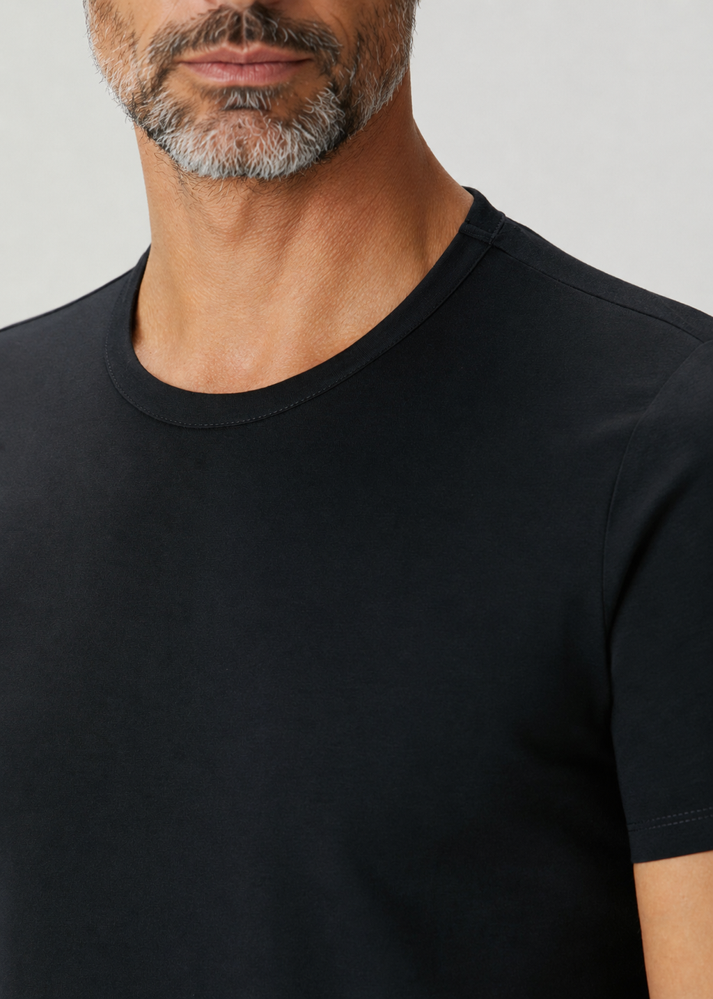 Mısır Pamuklu Gentlesoft™ Kumaş Regular Kalıp Bisiklet Yaka Tişört